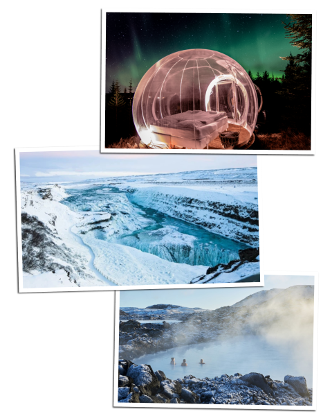 NORDLYS, HVALER & VARME KILDER PÅ ISLAND