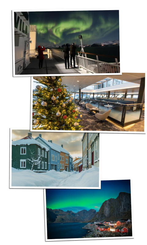 Fejr jul eller nytår i Norge - på krydstogt langs Norges kyst