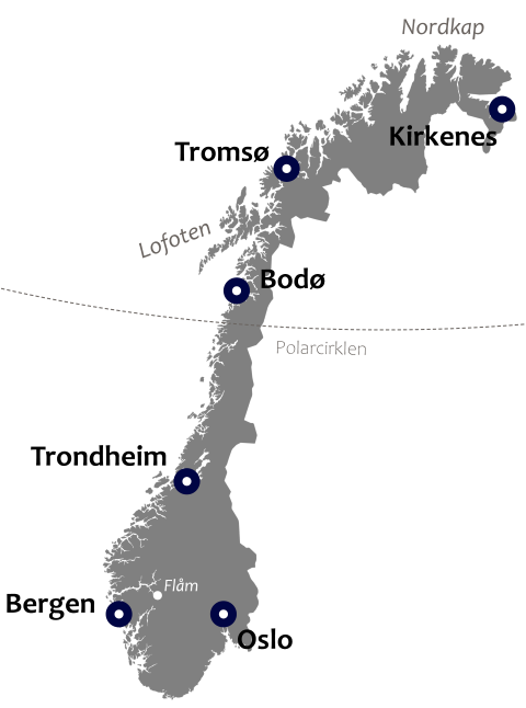 Tog & Krydstogt: Kirkenes - Oslo