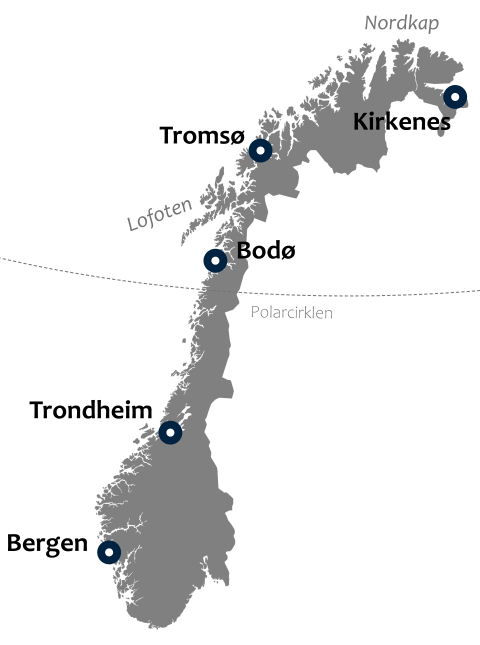 Krydstogt fra Bergen til Kirkenes