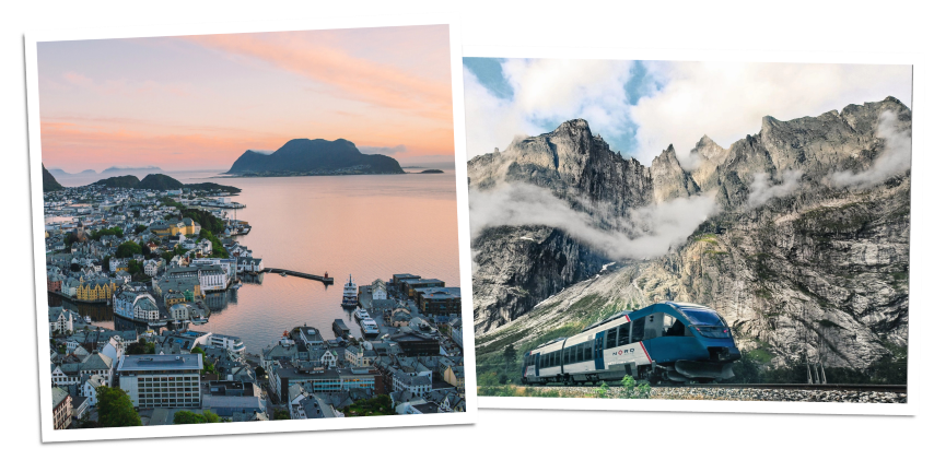 Togrejse og fjordcruise i Norge